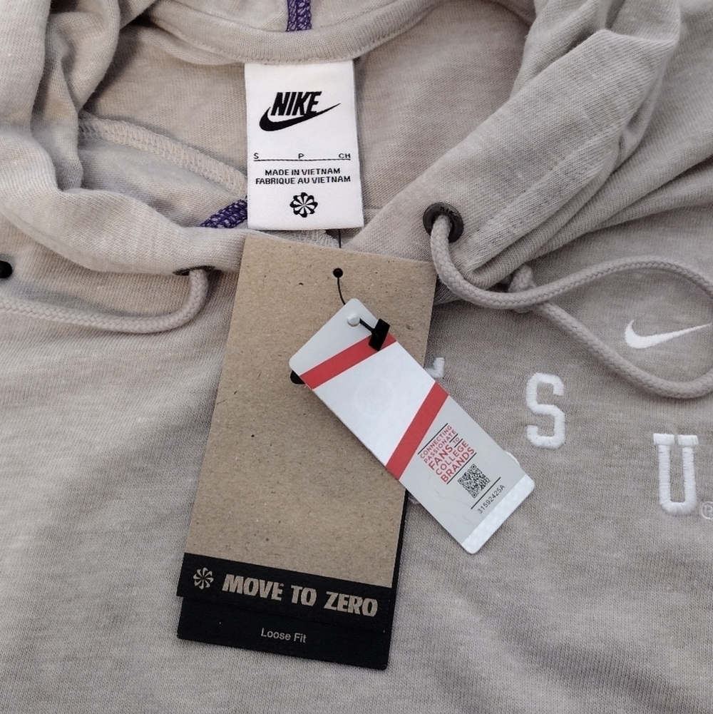 NWT Nike Women's Neutral Loose Fit Pullover Long Sleeve Athletic Hoodie Sz S - Picture 11 of 14